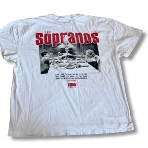 Abercrombie & Fitch The Sopranos Family T Shirt Sunday Dinner Table White SZ M